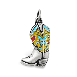 Enamel Western Boot Charm