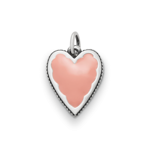 Enamel Pink Heart Charm