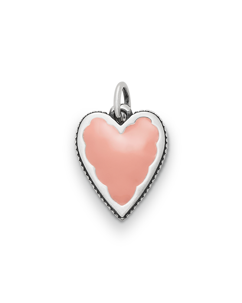 Enamel Pink Heart Charm - Image 3