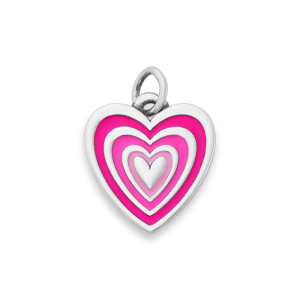 Enamel Radiant Heart Charm