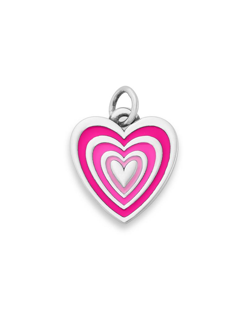 Enamel Radiant Heart Charm