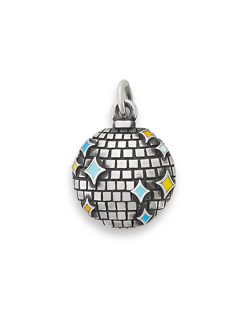 Enamel Disco Ball Charm