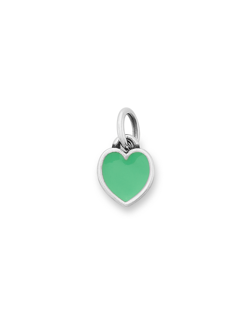 Enamel Green Connected Hearts Charm - Image 3