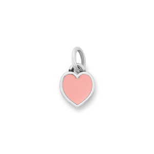 Enamel Pink Connected Hearts Charm
