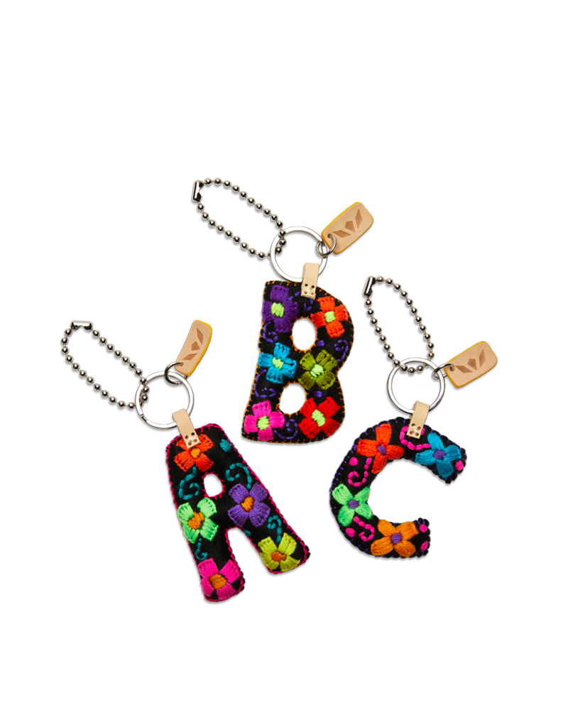 Black Felt Alphabet Charms