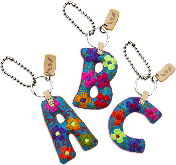 Turquoise Felt Alphabet Charms - Image 2