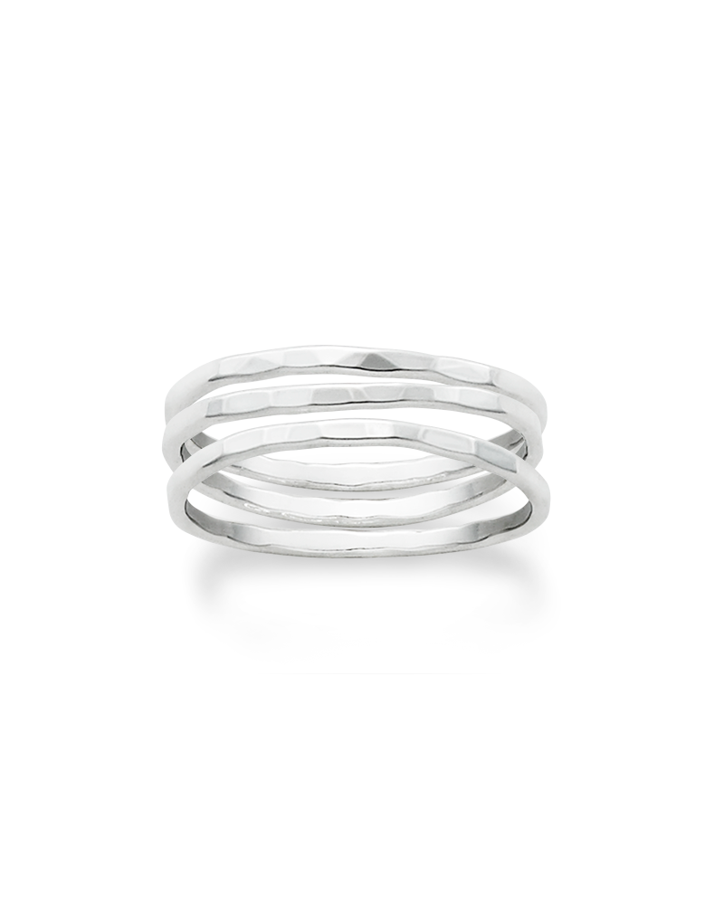 Delicate Forged Sterling Silver Rings - Image 3