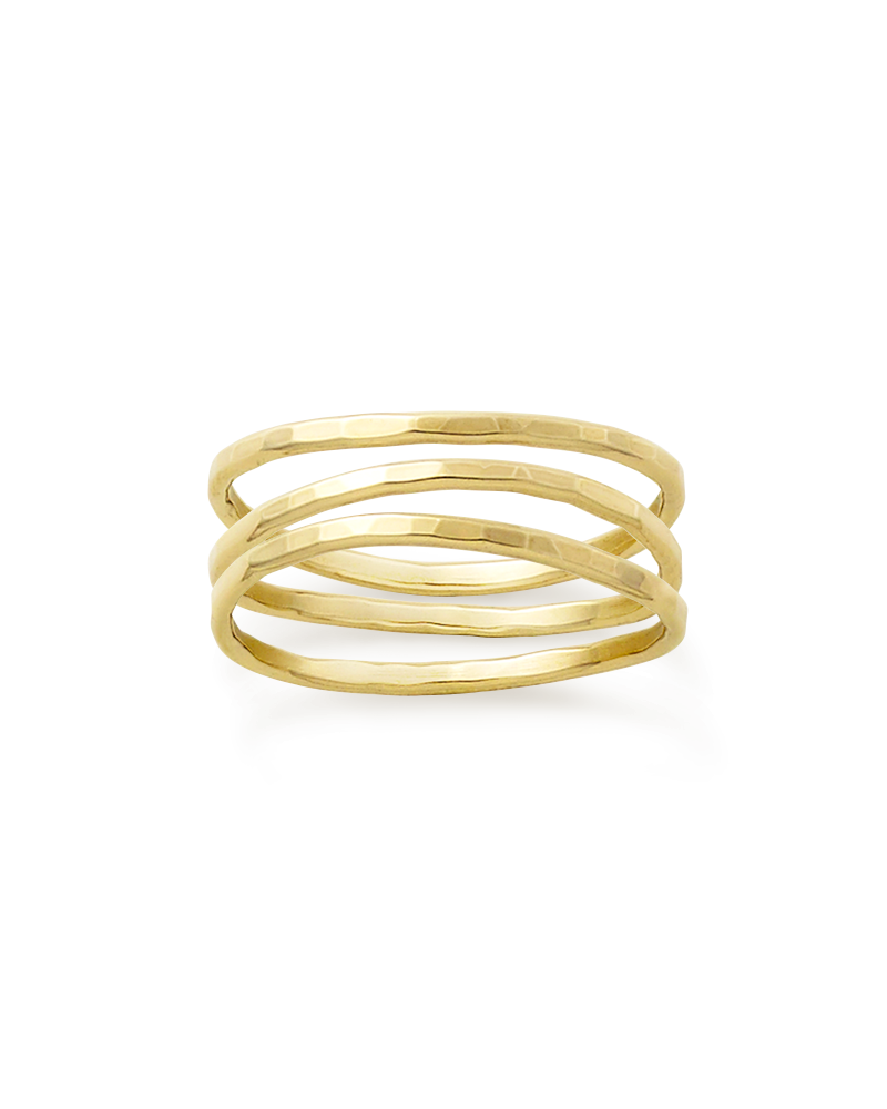 Delicate Forged Gold Rings - Image 3
