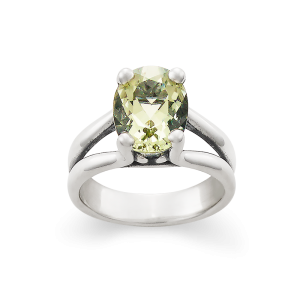 Oval Prasiolite Ring