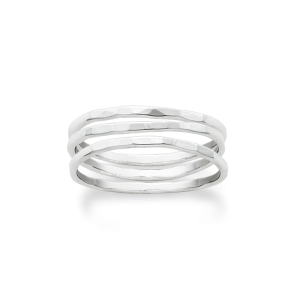 Delicate Forged Sterling Silver Rings