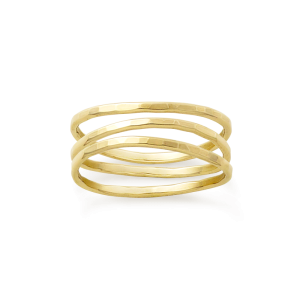 Delicate Forged Gold Rings