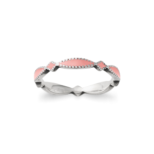 Enamel Pink Cordoba Stacker Ring