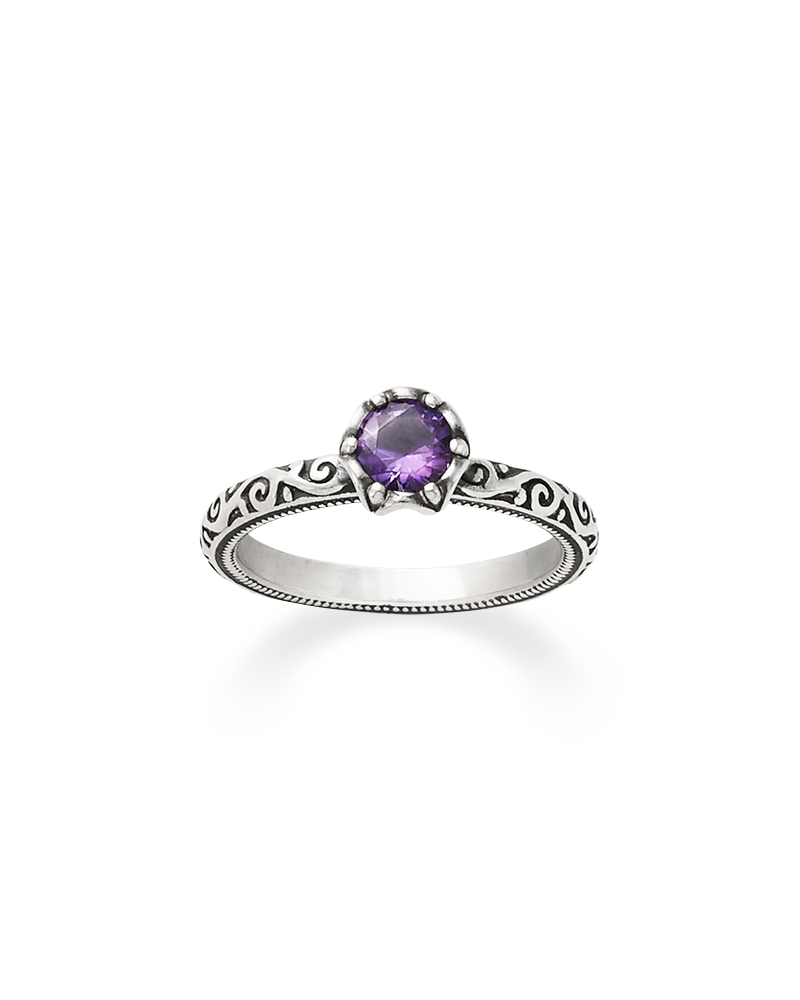 Cherished Birthstone with Amethyst Ring
